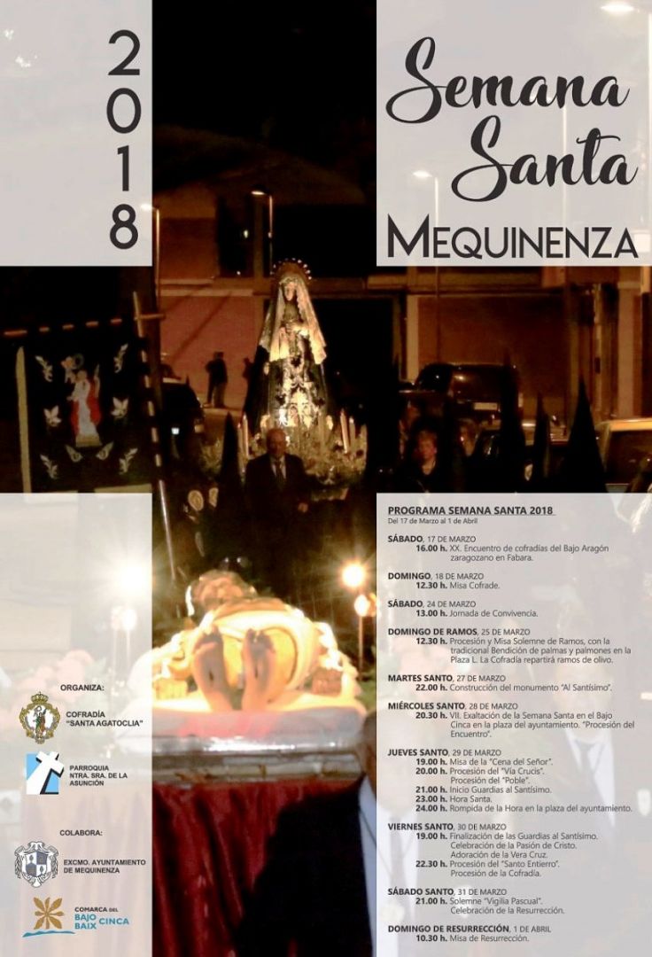 Semana Santa en Mequinenza 2018 Mequinenza